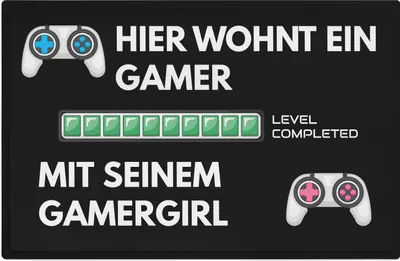 Produktbild von Trendation - Gamer Zocker Fußmatte Geschenk Gamergirl Freund Freundin Geschenkidee
