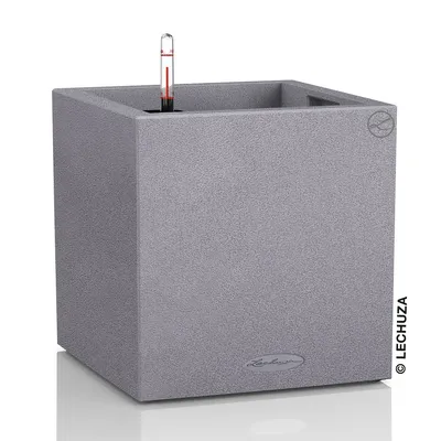 Obrázok produktu pre LECHUZA® CANTO Color 30 Cube, All-in-One, kamenná sivá