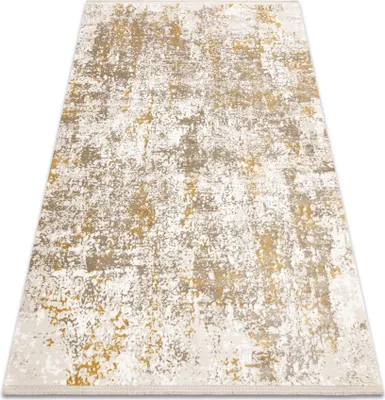 Produktbild von Moderner Teppich DUKE 51546 beige / gold - Vintage, strukturiert, sehr weich, Fransen beige 160x220 cm