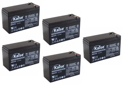 Image de Batterie AGM VRLA 12 V - 7 Ah, modèle KB1270, pour systèmes de sécurité/boîtiers, lot de 5