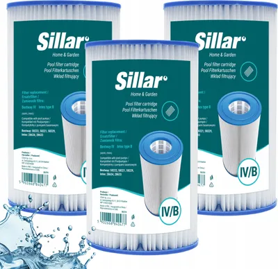 Produktbild von Sillar 3 Stück Whirlpoolfilter – für Pumpenersatz Intex 29005 Typ IV B