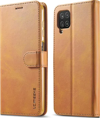 Produktbild von Samsung Galaxy A22 4G Hülle, Klapphüllen Brieftasche Leder Magnetverschluss Ständer Schutzhülle für Galaxy A22 4G Gelb