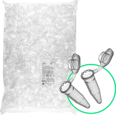 Immagine prodotto di Provette per microcentrifuga 1,5 ml PP, 500 pezzi, graduate