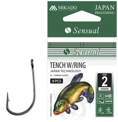 Produktbild von 10 x MIKADO TENCH W/RING Ring‑Öhr Schleien Angelhaken Feederhaken Matchhaken #4