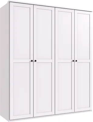 Produktbild von Kleiderschrank Chalet in Weiß als Drehtürenschrank 180cm Breite ohne Spiegel
