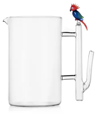 Kakadukaraffe aus Glas, transparent, 0,62 kg