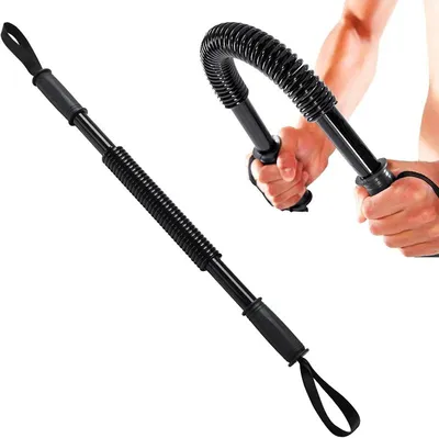 Image de Barre de musculation - Appareil d'entraînement de la force - Résistance de 60 kg - Entraînement pour les bras, la poitrine, les épaules et le dos - Entraînement à domicile