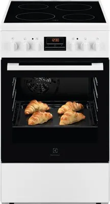 Image de Cuisinière vitrocéramique a 57l 4 feux blanc - Electrolux - LKR524288W -