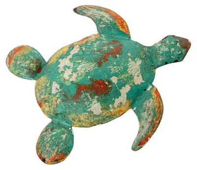 Metall-Schildkrötenfigur, mehrfarbig, 21x3x19 cm