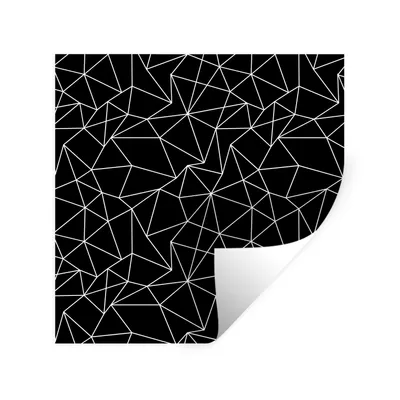 Produktbild von MuchoWow® Wandtattoo Wandsticker Wandaufkleber Muster - Linie - Abstrakt - Formen 30x30 cm Selbstklebend und Repositionierbar - Repositionierbar - Wasser abweisend