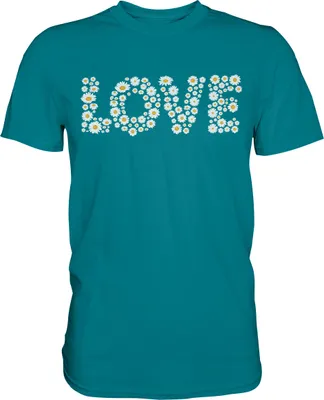 Produktbild von Love Gänseblümchen Shirt Garten Motiv Gärtner – Diva Blue / XL