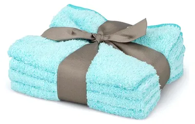 Produktbild von 4er Set Gästehandtücher 30 x 50 cm antibakteriell, Premium Gästetücher 100% Mikrofaser, sehr saugstark, schnelltrocknend (Türkis)