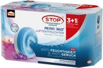 Produktbild von Pattex Luftentfeuchter Aero 360° Nachfüll-Tabs, Lavendel, 4 x 450g