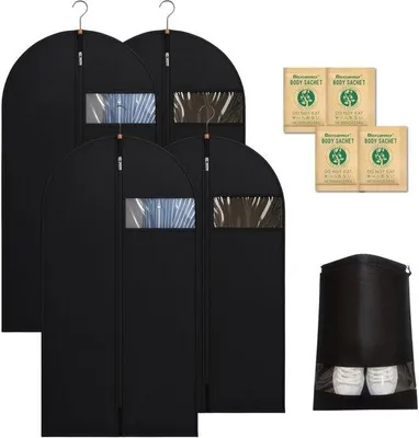 Obrázok produktu pre Vrecko na oblečenie 60 × 120 cm, nepremokavé, cestovné vrecko, 4 ks
