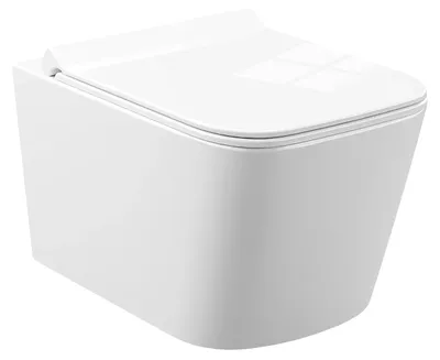 Immagine prodotto di WC, da fissare a parete, sistema di scarico a doppio pulsante, forma a "U" sottile