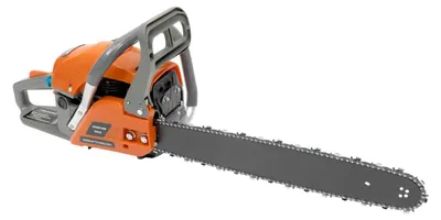 Image de Tronçonneuse à essence - Tronçonneuse 58 cm³ - Puissance 2400 W - Longueur de guide-chaîne 51 cm - Moteur 2 temps - Tronçonneuse à guidage manuel