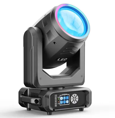 Produktbild von LED Moving Head Beam - 250W Bühnenstrahler - DMX512 16-Kanal - 1–15 Hz Strobe - >82000 lm - 90–240V EU-Stecker