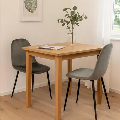 Produktbild von Esszimmerstuhl Samt 2er Set Savannah Grau