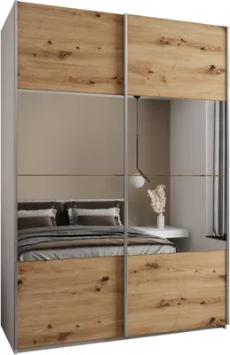 Produktbild von MEBLE KRYSPOL LUX 4 Schrank - 245,5x170x64cm - Weiß, Artisan, Silber