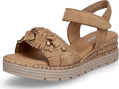 Produktbild von Gabor Plateau Chevrau sattel Keilsandalette Braun in Gr. 44.5