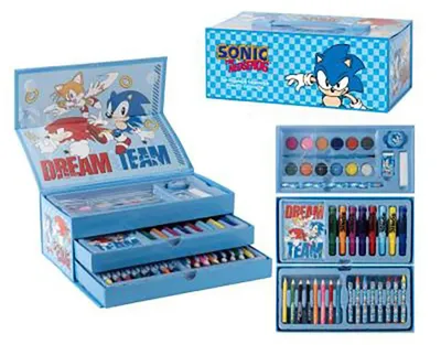 Image de Trousse à crayons avec un livre de coloriage Sonic the Hedgehog