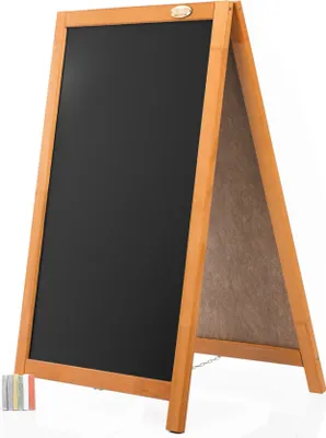 Produktbild von Kundenstopper Aufsteller Holz mahagoni 56x45x93cm Deko