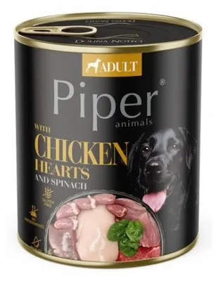 Zdjęcie produktu dla Dolina Noteci Piper Serca kurczaka i szpinak 800g