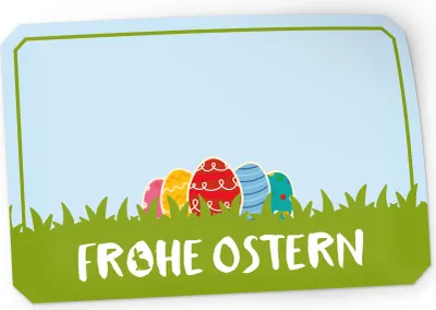 Produktbild von itenga 50x Sticker Frohe Ostern Ostereier rechteckig 6 x 4 cm