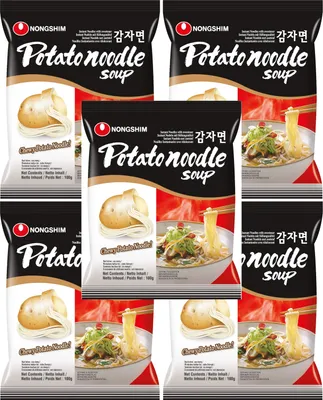 Produktbild von 5er-Pack NONG SHIM Instantnudeln Potato noodle Soup Kartoffel Nudelsuppe 100g