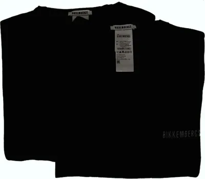 Immagine prodotto di Confezione 2 t-shirt uomo maglietta manica corta girocollo bipack BIKKEMBERGS articolo B41308T48, XXL, Cotone 94%,Spandex 6%