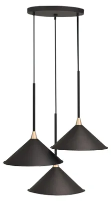 Zdjęcie produktu dla Lampa wisząca MERTO czarna 3xE27x40W metal wym:150x32x32cm IP20 Shilo
