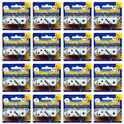 Produktbild von 48 Stück XL Spielwürfel Augenwürfel Würfelspiel Große Würfel Würfelset