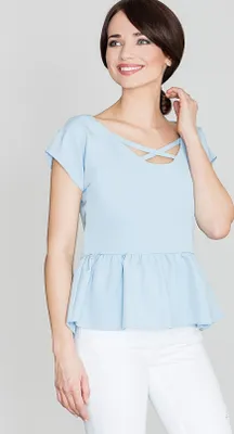 Produktbild von Lenitif Damenbluse Angliflour K396 himmelblau S