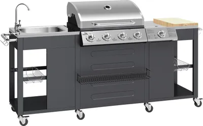 Zdjęcie produktu dla Kuchnia ogrodowa z grillem gazowym VICENZA 2m x 0,6m