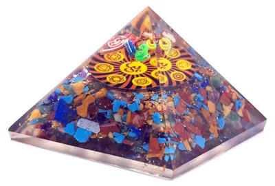 Obrázok produktu pre Orgonitová pyramída - OM čakry Orgn-16