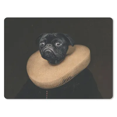 Produktbild von MuchoWow® Mauspad Mousepad Hund - Gemälde - Tierkopf 23x19 cm - Mousepads - Maus Mat - Pad - Mausunterlage - Schreibtischunterlage - Mauspad