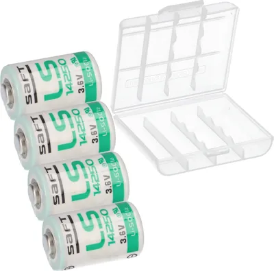 Immagine prodotto di 4x Batterie Saft al litio 3,6V LS 14250 - 1/2 AA - LS14250 Li-SOCl2 + scatola