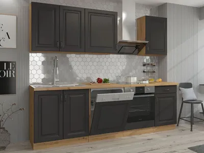 Obrázok produktu pre Kuchynská linka 250/250 cm FRYZIA 3 - dub artisan / grafitová