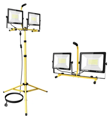 LED-Baustrahler mit Stativ, 200 W, 20000 lm, IP66, 6000 K