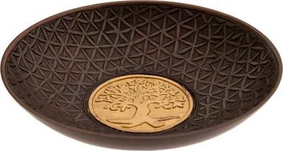 Produktbild von 19cm Räucherschale Yggdrasil Aluminium Kupfer antik Lebensbaum Weihrauchgefäß