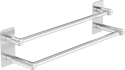 Produktbild von Handtuchhalter - 2-lagige Wandmontage - Silber - SUS304 Edelstahl - 60 cm