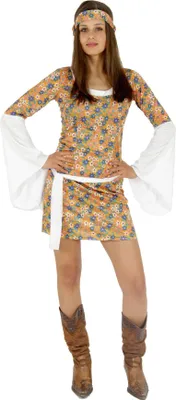 Produktbild von schönes Hippie 70er Jahre Kleid für Damen Gr. S - XL, Größe:XL