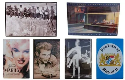 Image de BURI Plaque en tôle Plaque murale Plaque publicitaire 60x40, Motif:Marylin (Rock)