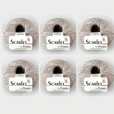 Productafbeelding van 6x Scarlet by Permin – Duurzaam Zomergaren (Linnen, Katoen & ECOVERO™) (04 linnen)