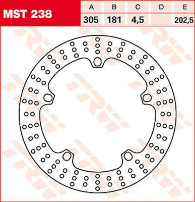 Produktbild von TRW Bremsscheibe Vorne 305mm MST238