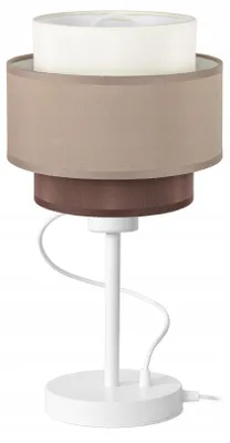 Produktbild von Glimex Moderne Nachttischlampe mit Schirm in Beige/Ecru