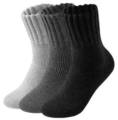 Immagine prodotto di Calze termiche da donna, taglia 39-42, colore nero/grigio/grigio scuro. Calze spesse e confortevoli, ideali per l'inverno