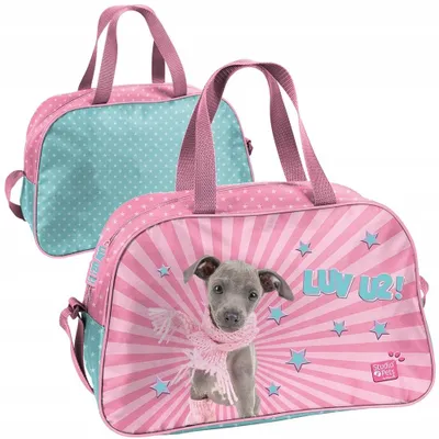 Produktbild von Paso Sporttasche Pink Hund Motiv – Ideal für Schwimmbad, Schule & Reisen