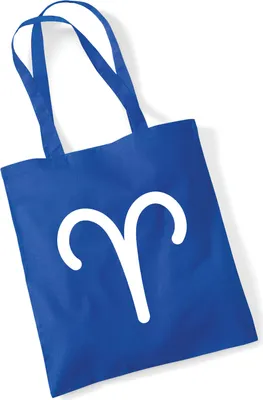 Produktbild von Huuraa Jutebeutel Widder Sternzeichen Zeichen 10 Liter Bright Royal Baumwolle Tasche Geschenkidee