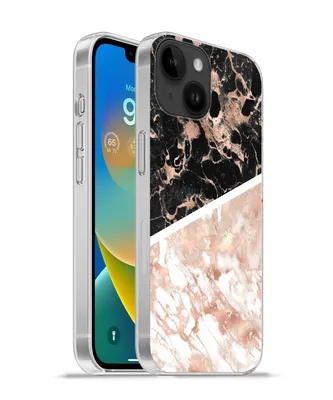 Produktbild von MuchoWow® Handyhülle Schutzhülle Hülle für Apple iPhone 14 - Softcase Marmor - Rosa - Weiß - Schwarz Silikon Softcase Handy Hülle - Mobiltelefonhülle